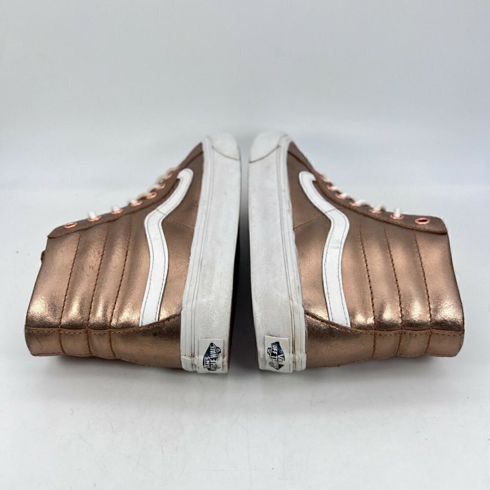 Vans Off The Wall Unisex Size 7M 8.5W Sneaker Shoes Metallic Gold 721277 - Picture 8 of 12